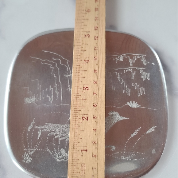 Elizabeth Gardenhire Hand Etched Roadrunner Plate - Picture 4 of 10